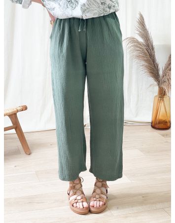 PANTALON GAZE DE COTON