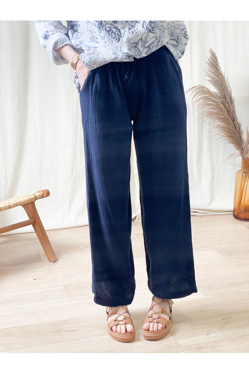 PANTALON GAZE DE COTON