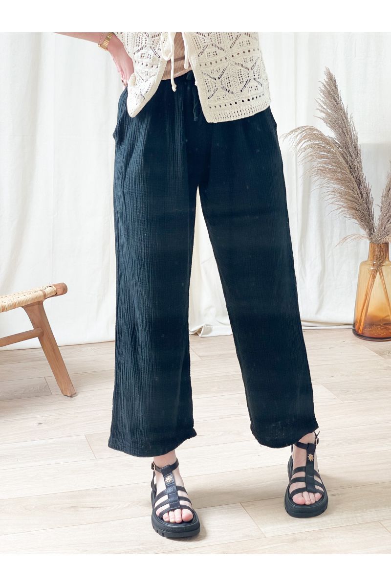 PANTALON GAZE DE COTON