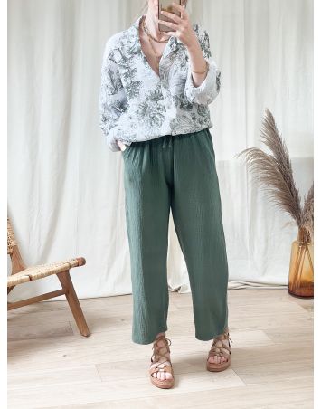 PANTALON GAZE DE COTON